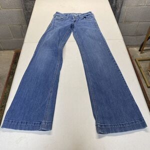 Ariat Jeans Women 27L (27x33) Jennifer Trouser Wide Leg Eleanor Blue Denim